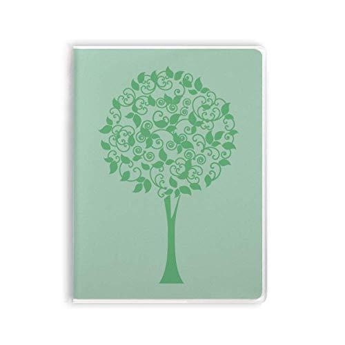 Journal intime couverture souple vert de qualité supérieure avec détails fleurs