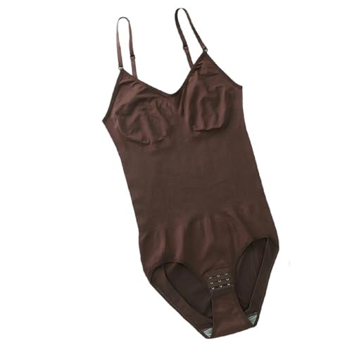 YYDPYZBD Shapewear Botillo De Gran Tamaño De Tamaño Sin Costuras Corsé De Mujeres Bodysuit De Una Pieza De Una Pieza-marrón-2xl