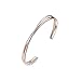 E Rose Gold überzogene geschichtete Cross Cuff Armbänder Armbänder für Frauen Teen Girls, zweischichtig offen verstellbare Womens Wrist Cuff Armband Minimalismus Schmuck Geschenk für Frauen Mädchen