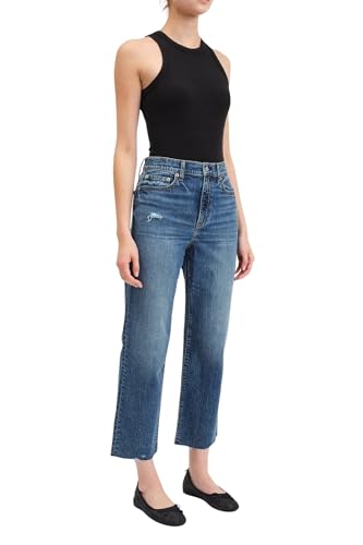 DAZE Women's Sundaze Crop High Rise Straight Leg Cropped Jeans2