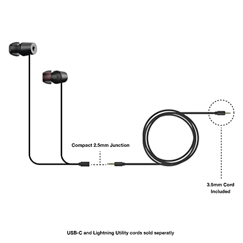 Image of Koss Utility Cord Lightning Cable, Works Utility Series System, in-Line Microphone and Remote, Mfi Certified, Black