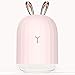 WEY&FLY 220 ML Mini Cool Mist Humidifier, Lovely Rabbit Essential Humidifier 7 Color Led Breathing Light, USB Moisture Sprayer Quiet Operation Home Office Car Yoga Baby (Rabbit)