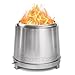 EchoSmile Rauchfreie Feuerschale mit Dreifach Verbrennung und Verstellbare Drosselklappe, Holzofen Edelstahl für Terrasse, Garten, Camping, Tragbare Feuerstelle Outdoor - ⌀ 46 cm