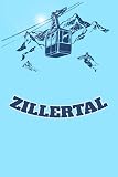 Zillertal: Notizbuch kariert 120 Seiten A5 | Tirol Alpen Skigebiet Notizheft