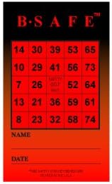 B-Safe Safety Bingo Cards, 6 Vibrant Colors, Fun and Rewarding Employee Safety Program, Inspire Participation with Workplace Safety Bingo Safety Game, Safety Bingo Made in USA, 2" x 3.5", Pack of 600