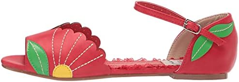 Bettie Page BP100-FRUITIE Flat Sandal, red, 10 M US | Image 7