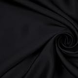 Tela Dupioni de seda 100% pura, color negro azabache 54 pulgadas de ancho con sedas SLUBS MM6[1]