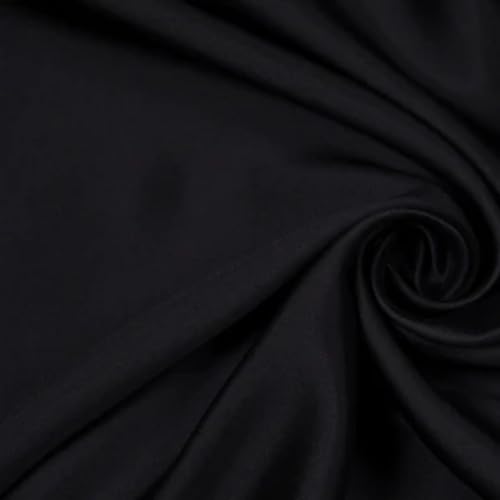 Tissu Dupioni soie noir de jais 137,2 cm de large au mètre MM6 slubs