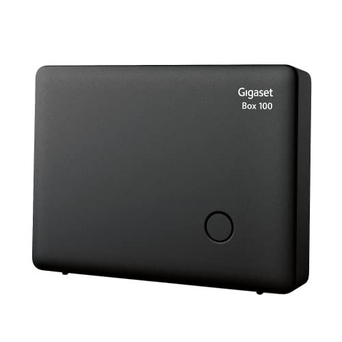 Gigaset Box 100 - DECT-Basis-Station für Ihr eigenes Kommunikationssystem, unterstützt bis zu 6 Mobilteile - für den analogen Telefonanschluss, schwarz [Deutsche Version]