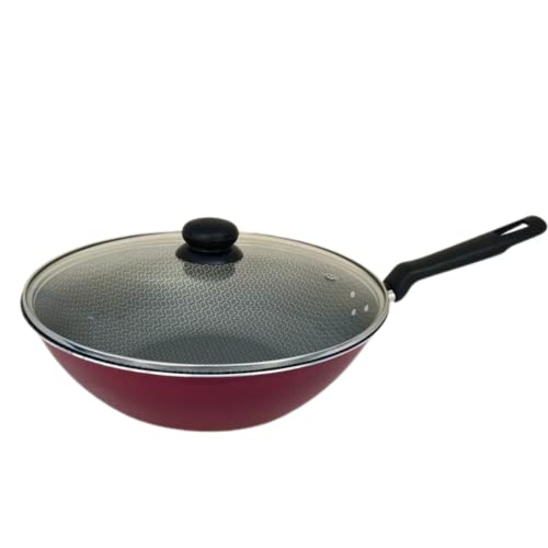 Tramontina | Nonstick Wok Pan With Lid | Deep Frying Pan, Starflon Max, Pfoa Free, Frying Pan With Tempered Glass, Non Stick Frying Pans, Heat Resistant Handle, Dishwasher Safe, Gas Stove | 11 Inch #TOP26