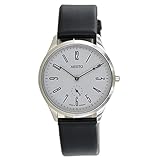 orologio aristotele  Aristo Bauhaus 1069 - Orologio da uomo in acciaio INOX 4H191, in pelle