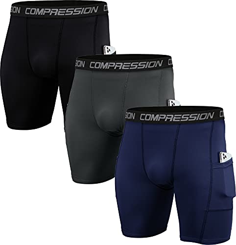 Holure Men's 3 or 5 Pack Performance Compression Shorts Gym Running Base Layer Shorts Sports Underwear Shorts