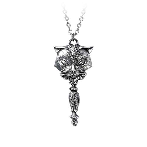 Preisvergleich Produktbild Gothic Cat Katze Anhänger Talisman Amulett Mini Spiegel Wicca Magie