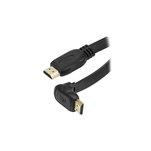 PIX Cabo Hdmi 2.0 90 Graus 4K Hdr 19P 2M Pix Flat Gold, Preto