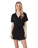 32 Degrees Women's Soft Comfy Romper | Quick Dry | Soft Feel | Stretch Comfort, Black, X-Large