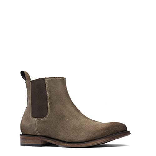 Image of Mezcalero|Suede leather chelsea boots for men - Matt Army (10.5)