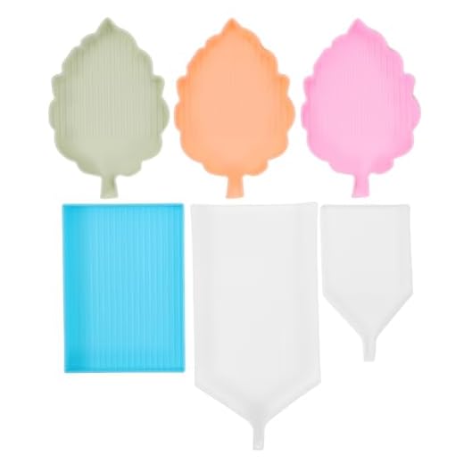 EXCEART 6 Piezas De Herramientas De Imagen De Diamante Placa De Soporte Bandeja De Clasificación De Cuentas Bandeja De Mezcla De Maquillaje Bandeja De Arte De Diamante Bandejas De Mezcla