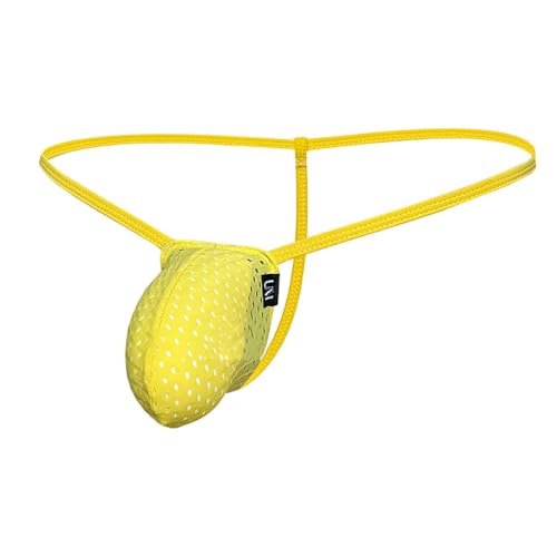 Men's T Back Thong Low Rise Sexy Briefs Spaghetti Strap Mesh Bikini Underwear4