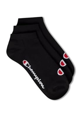 Champion Socks Basics 3pk Sneaker Socks, Calcetines Unisex adulto, Negro, 43-46 | Ya disponible en tu tienda friki favorita! En mundofriki.es!