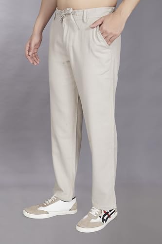 Image of DIVISIVE Men's Relaxed Fit Cotton Linen Blend Trousers