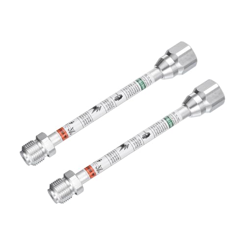 QUARKZMAN 2 Stücke 20cm/8 Airless Farbspritzverlängerungsstange für Airless Farbspritzpistole Spitzenverlängerungsstange Silberton