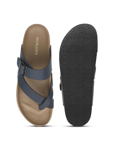 Image of Liberty Healers AOL-6 Casual Slipper For Men With PU Sole | Comfortable and Lightweight | Trendy Design | Soft Insole | Stylish Footwear and Cushioned Footbed