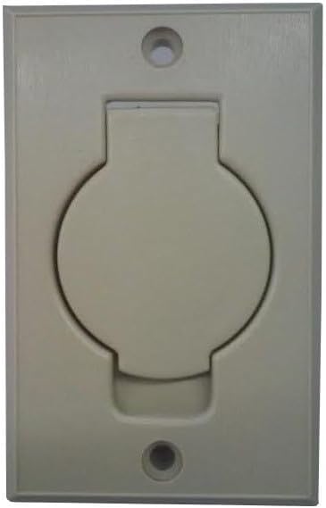 (4) Central Vacuum Wall Inlet Cover IVORY Round Door for Hayden