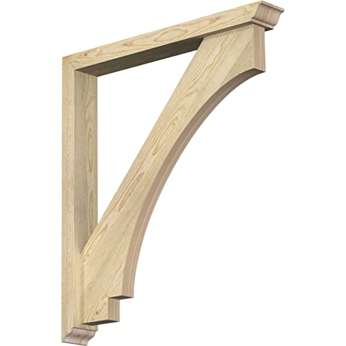 4"W x 30"D x 34"H Imperial Traditional Rough Sawn Bracket w/Offset Brace, Douglas Fir