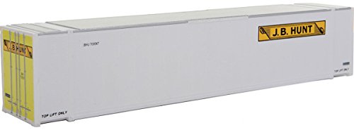 Walthers SceneMaster HO Scale Model of J.B. Hunt Transport 48' Smooth Side Container,949-8455