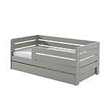  Vipack Lit Junior barreaux Extra Larges avec gigogne Gris