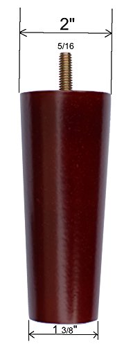 Alemon Furniture Legs Sofa Replacement Parts Wooden Sofa Legs, Set of 4