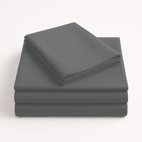 La mejor comparación de Colchas para comprar online. 49 Bluelander Juego de Sabanas, Sabanas Matrimoniales, 4 Piezas, 1800 Hilos, Cómodas y Frescas, Calidad de Lujo, Hipoalergénicas, Lavado a Máquina (Gris Obscuro, Matrimonial)