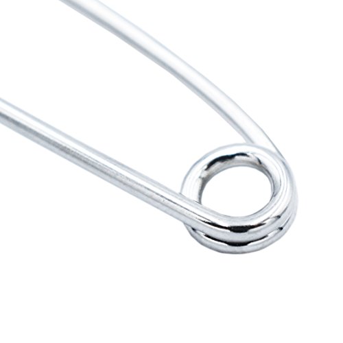 Firefly 30 Pcs Extra Large Safety Pins, 3" Heavy Duty Steel Metal Lock Pin Fasteners For Blankets, Skirts, Crafts, Kilts (Silver) #TOP5
