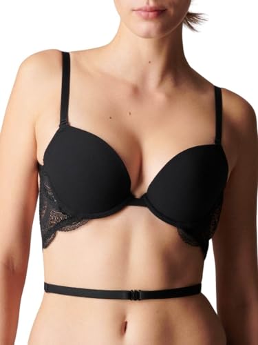Soutien-Gorge Dos Nu Simone Perele Noir Lingerie Fine Invisible Taille 1