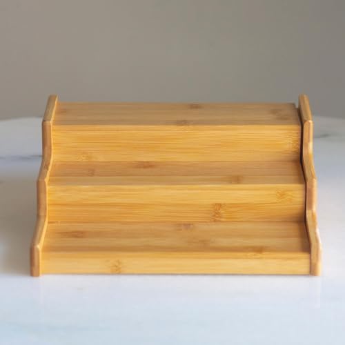 Mimo Style Organizador de Temperos de 03 Níveis Ecokitchen 38cm, Feito Inteiramente de Bambu. Nosso