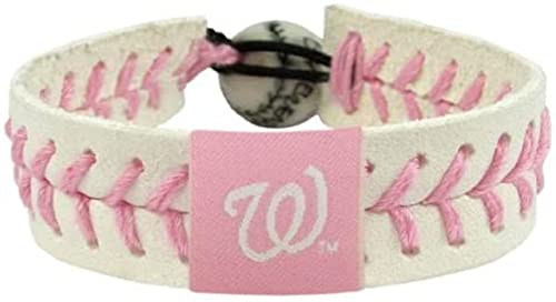 MLB Washington Nationals Pink Baseball Bracelet