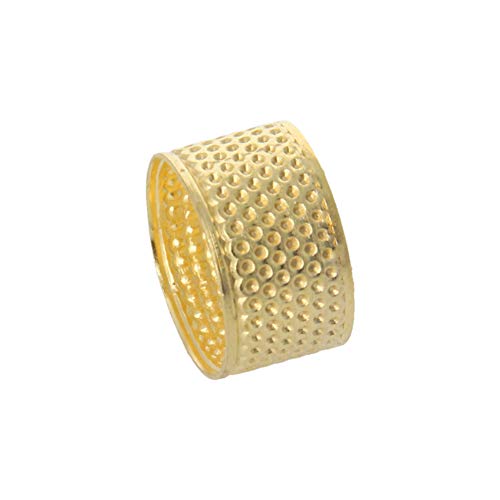 Utoolmart 5pcs Sewing Thimble, Metal Copper Sewing Thimble Finger Protector Finger Shield Ring Fingertip Thimble Sewing Quilting Craft Accessories DIY Sewing Tools