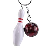 LSSJJ Neuheit Bowlingkugel Schlüsselbund Sport Schlüsselring Tasche Anhänger Ornamente für Frauen Männer Geschenk