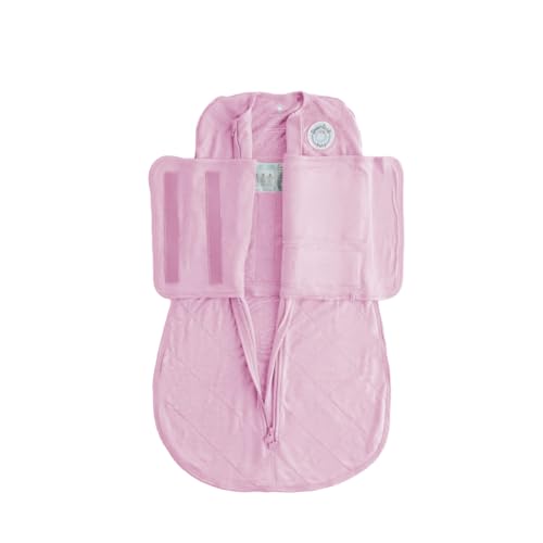 Image of DREAMLAND BABY Bamboo Viscose Swaddle Sleep Sack (0-6 Months). Ultra Soft Swaddle Blanket w/Built in Band. 95% Viscose, 5% Spandex (Mauve)