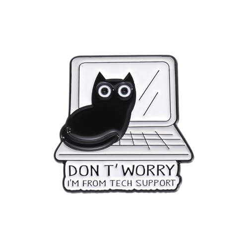 Funny Cat Enamel Pin - "I Am Small And Sensitive But Also Fight Me""I Do What I Want" Cat Funny Pin Gift (Tech Support)