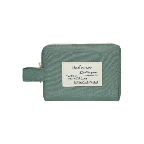 Image of Monolike Archive 247 Handy Pouch, Mint - Small Nylon Pouch, Portable Cosmetic & Toiletry Case, Tech Cable Organizer, Daily Storage Bag