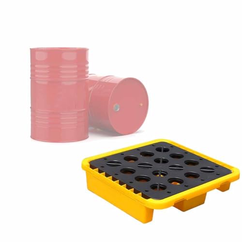 Plate-forme de déversement pour barils d'huile avec poches de drainage modèle plat