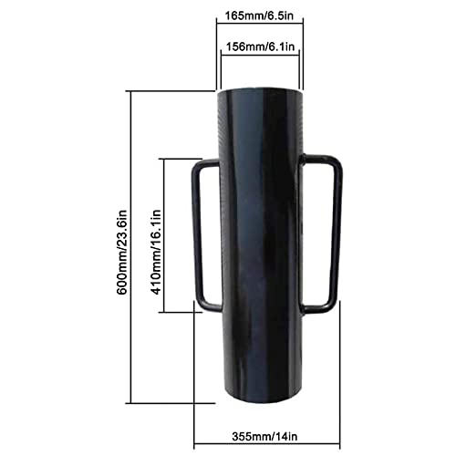 Focefec Fence Post Driver with Handles, 23.6inch Metal T Post Driver, 34LB Heavy Duty Pole Driver Tool Post Rammer for Installing Fence Post, Wooden Post, Sign Pole - Thumbnail 3
