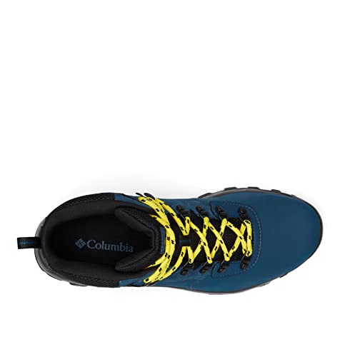 Columbia Newton Ridge Plus II Tênis de caminhada impermeável, Petrol azul/preto, 8.5 Wide