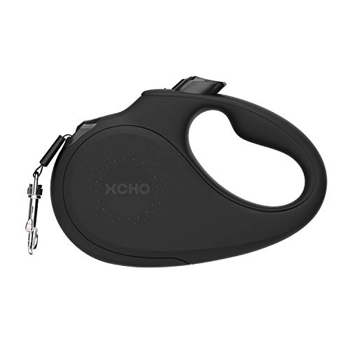 Coleira Guia Retrátil Para Cães E Gatos XS/M (Preto, M)