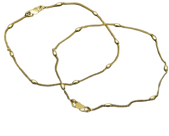 Zizer Parasparam Anklet - Micro Gold Plated for Elegance and Tradition (11 Inches) (B0CLH86Q3P) Amazon Price History, Amazon Price Tracker