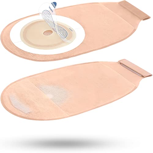 Rehand Colostomy Bags, One Piece Ostomy Supplies For Ileostomy Stoma Care, Hook & Loop Closures Ostomy Bag, Drainable Colostomy Supplies With Cut-To-Fit Design, Pack Of 10 #TOP21