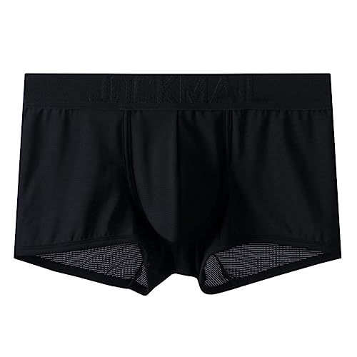 JOCKMAIL Mens Boxer Brief Candy Cute Soft Ice Silk Men's Underwear Panties Bright Color Male Underpants Shorts One Pack3