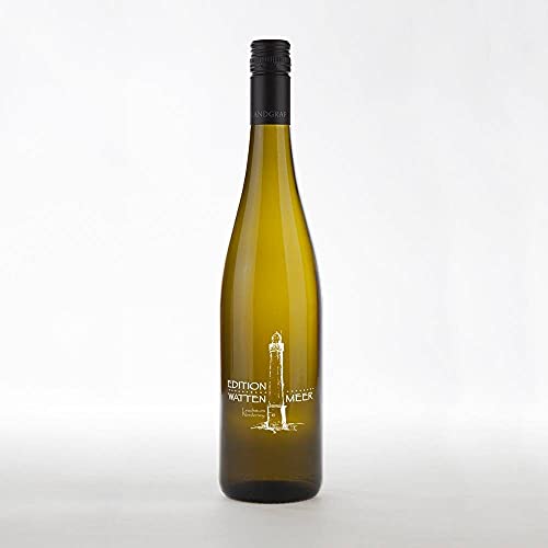 Edition Wattenmeer, Motiv: Leuchtturm Norderney, Weißburgunder aus Rheinhessen in Gravur-Flasche