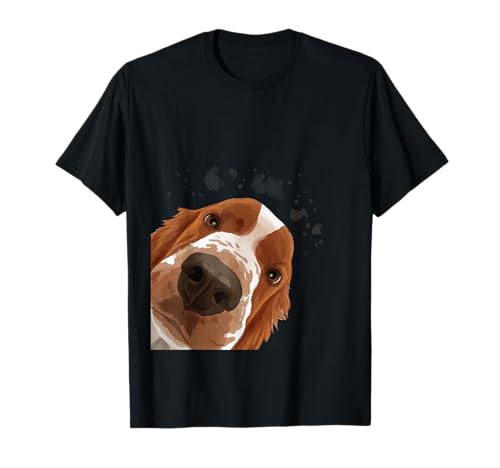 Curious Welsh Springer Spaniel Dog T-Shirt for Men Women Girls Kids